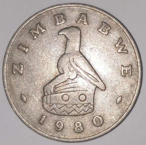 1980 - 50 CENT COIN - ZIMBABWE - (Copper-Nickel)